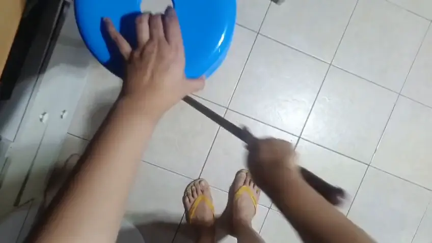 Home task: sweeping the floor, egocentric sample